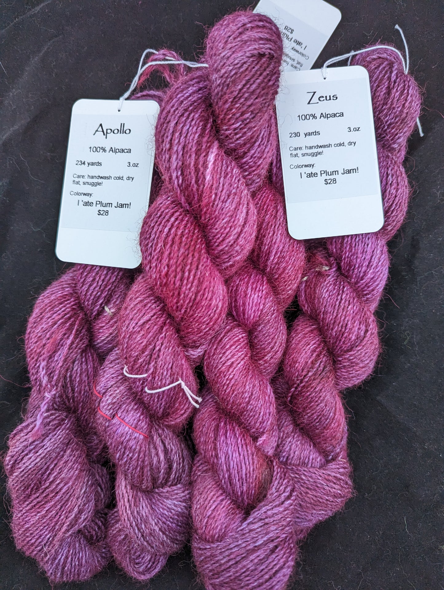 I 'ate Plum Jam! Alpaca Yarn