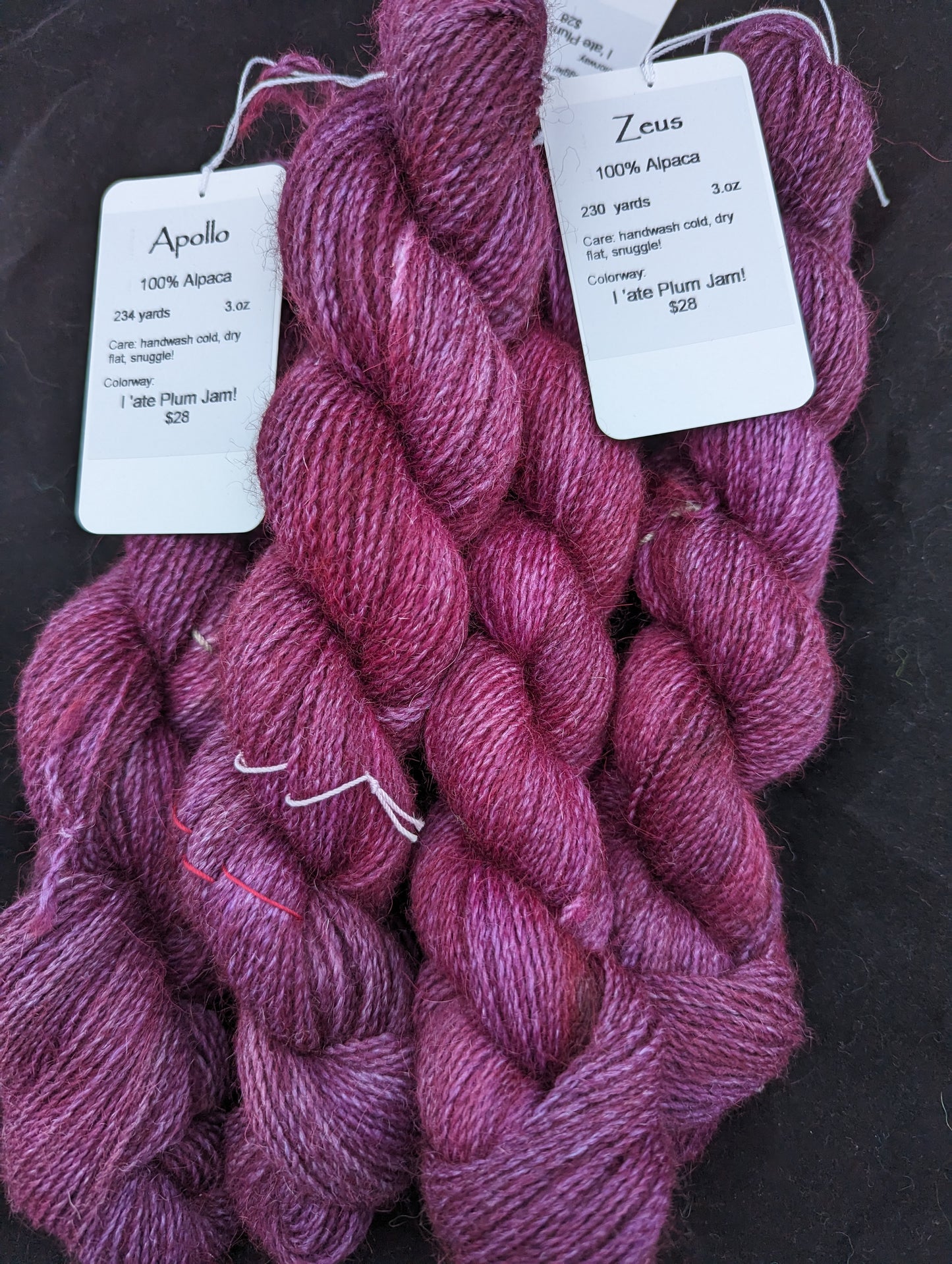 I 'ate Plum Jam! Alpaca Yarn