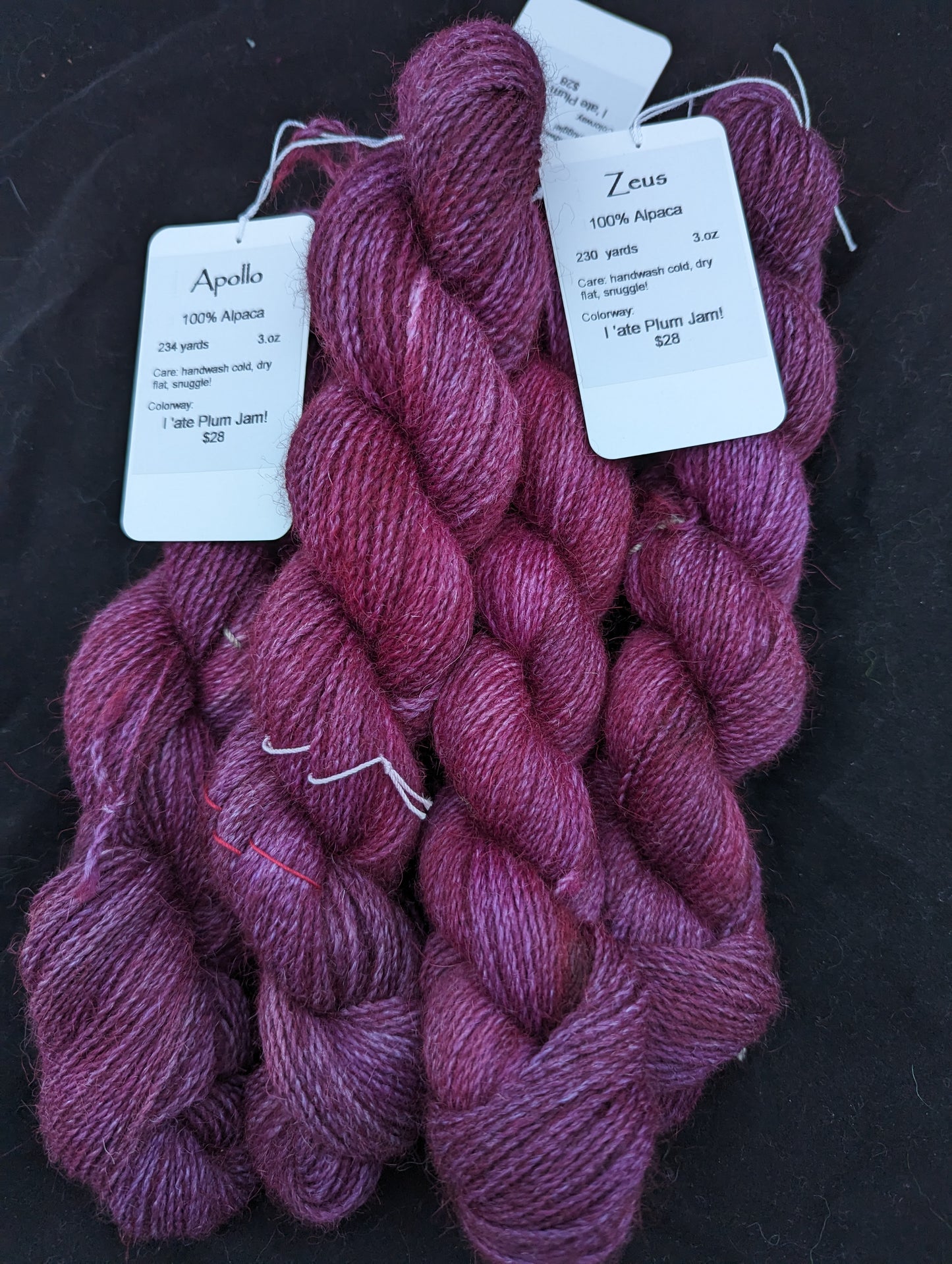 I 'ate Plum Jam! Alpaca Yarn